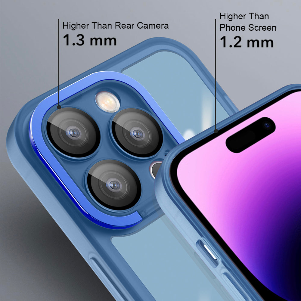 For iPhone 14 Pro Max Camera Protection Kickstand Cover Matte Clear Acrylic+PC+TPU Phone Case For iPhone 14 Pro Max Camera Protection Kickstand Cover Matte Clear Acrylic+PC+TPU Phone Case